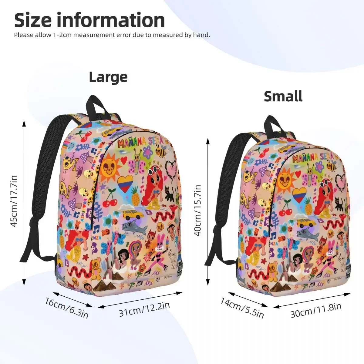 Mochila de poliéster macio Karol G Manana 3D, Mochila Menino Sera BonitoI, Mochilas Escolares Divertidas, Mochila Design de Viagem, Presente de Natal