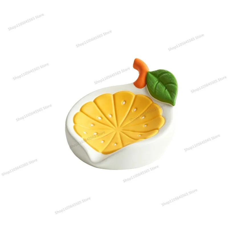 For Lemon Shaped Soap Box Household Bathroom Drain Soap Box Toilet Non-water Soap Shelf