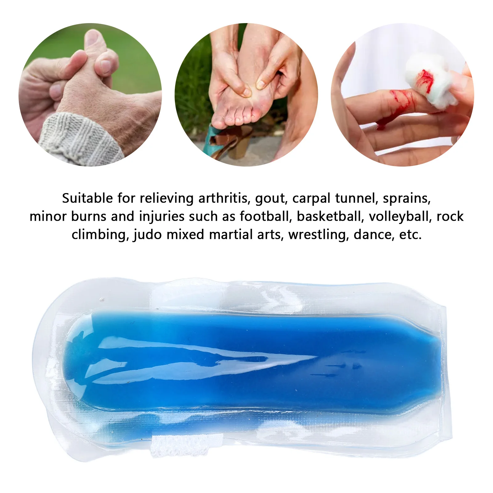 Reusable Ice Gel Finger Wrap Finger Ice Pack Cold Hot Compress Therapy Wrap Pain Swelling Relief for Sports Injury Treatment