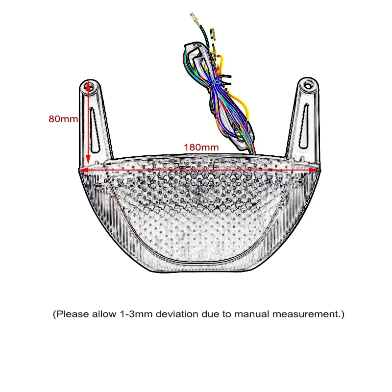 CBR600RR Achterlicht Rem Richtingaanwijzer Geïntegreerde LED Achterlicht Voor Honda CBR 600RR 2007 2008 2009 2010 2011 2012