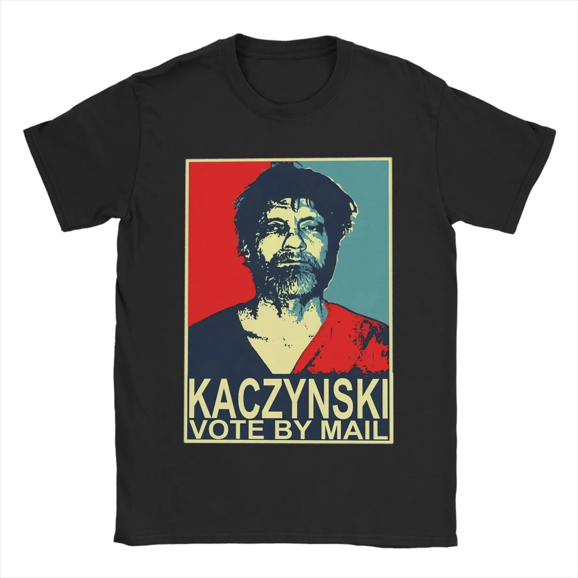 Ted Kaczynski Vote By Mail The Unabomber T Shirts Cotton Funny T-Shirt Round Collar  Tee Shirt Short Sleeve Tops Graphic Printed