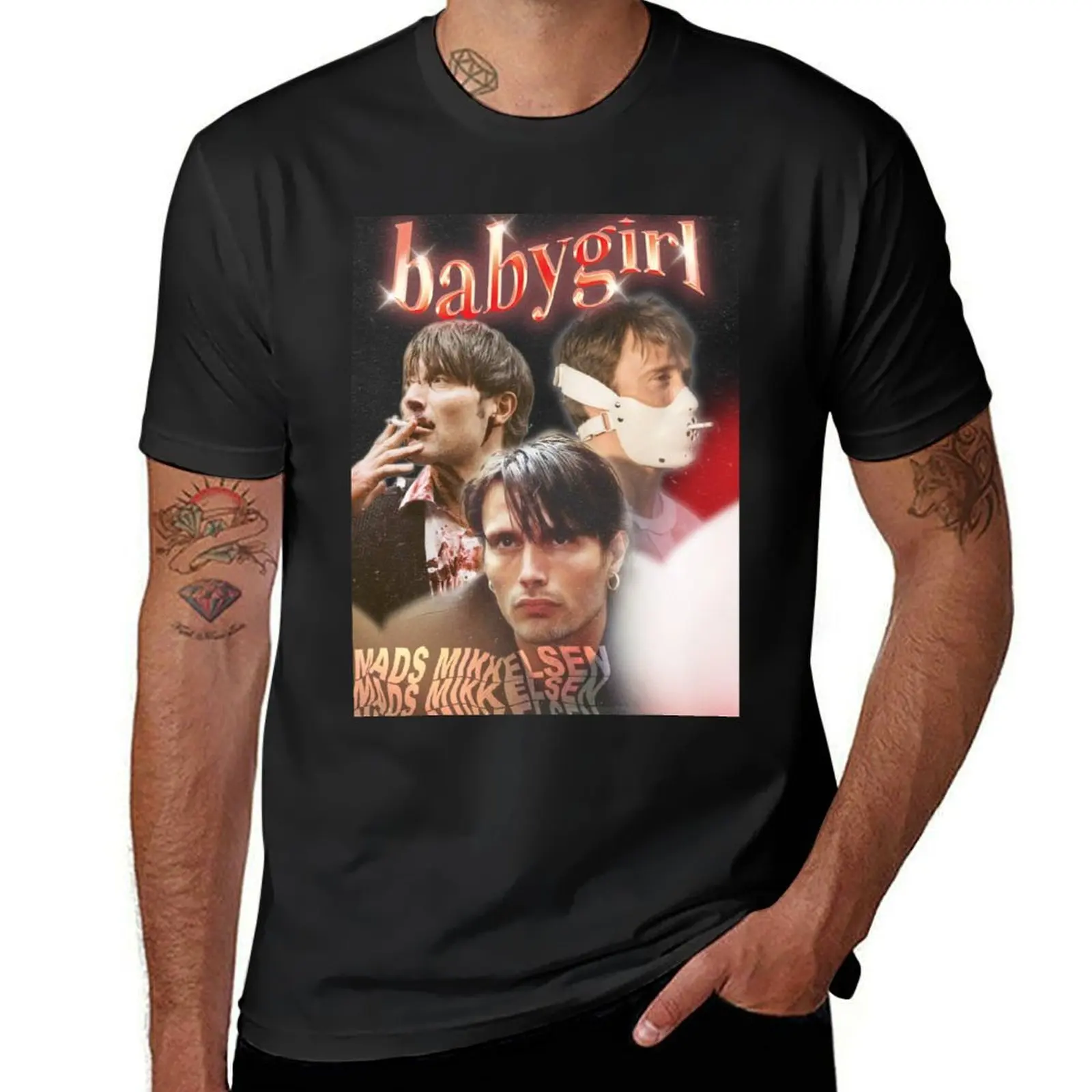 

Mads Mikkelsen Babygirl T-Shirt vintage clothes korean fashion Man t-shirt mens designer t shirt