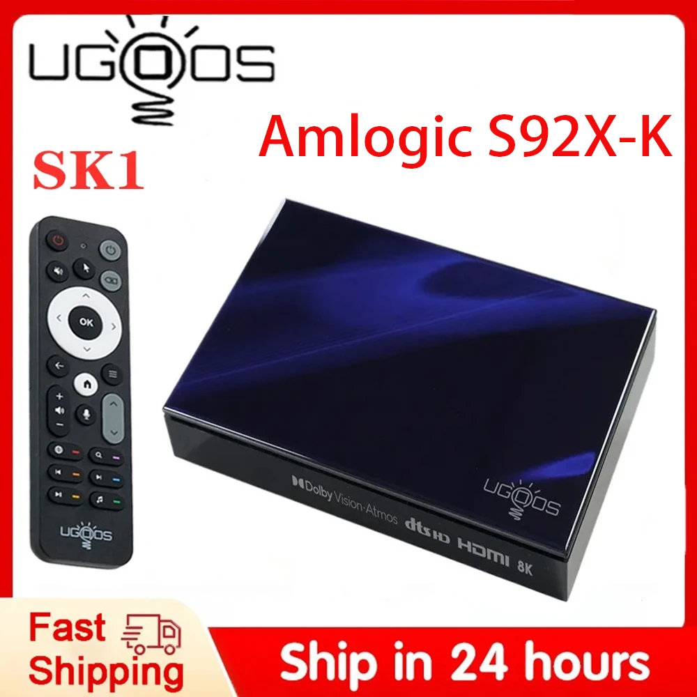 Ugoos SK1 스마트 TV 박스, 셋톱 박스 돌비 와이드바인 L1 DTS TV 박스, 안드로이드 11 암로직 S928X-K, 8GB, 128GB, 와이파이 6, 블루투스 5.3, 1000M