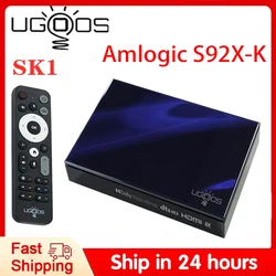 Ugoos-Dispositivo de TV inteligente SK1, decodificador con Android 11, Amlogic S928X-K, 8GB, 128GB, Wifi6, Bluetooth 5,3, 1000M, Dolby, Widevine L1, DTS