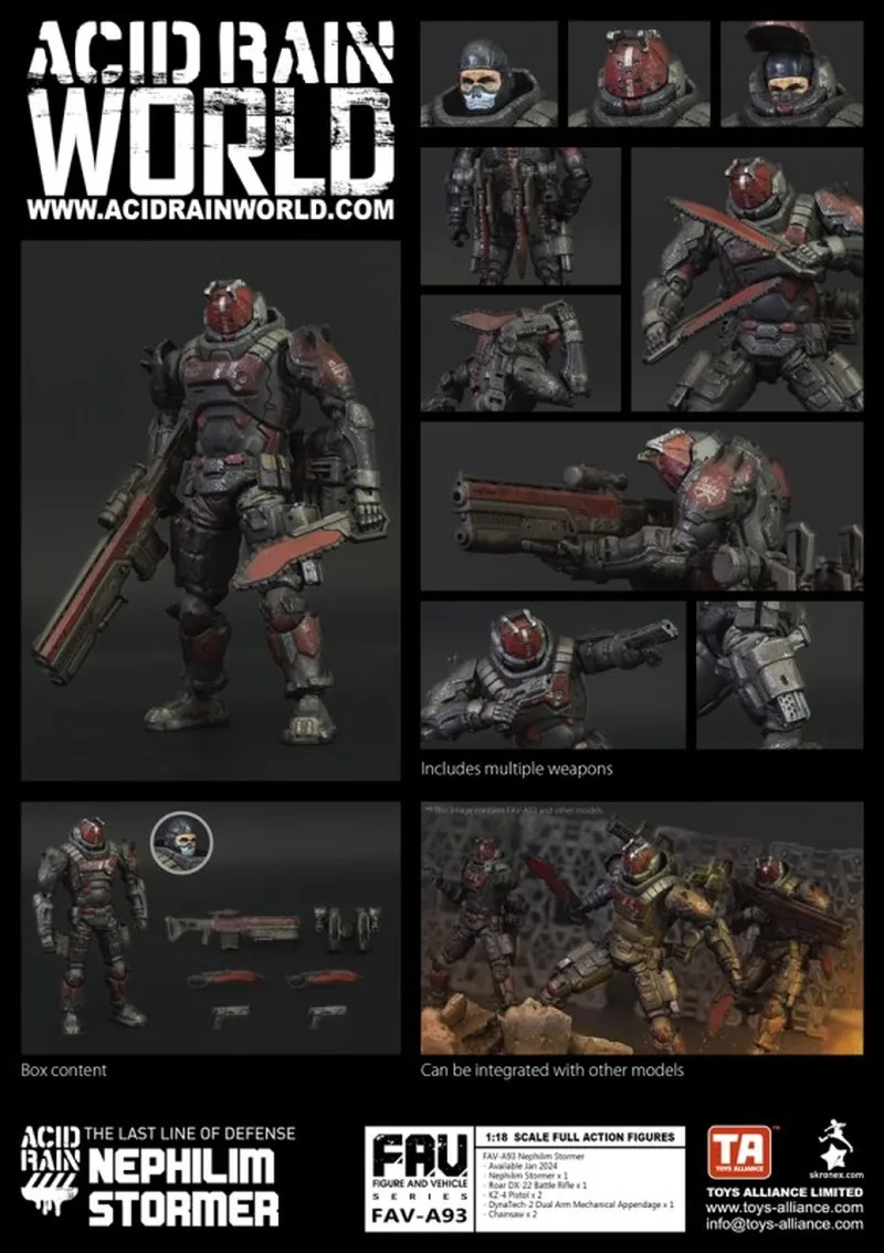 Acid Rain 1/18 Soldier FAV-A92 Neuer A93 Nephilim Stormer A94 LAA6e FulL Set 3.75-inch Action Figure Toys Collection Hot Sale