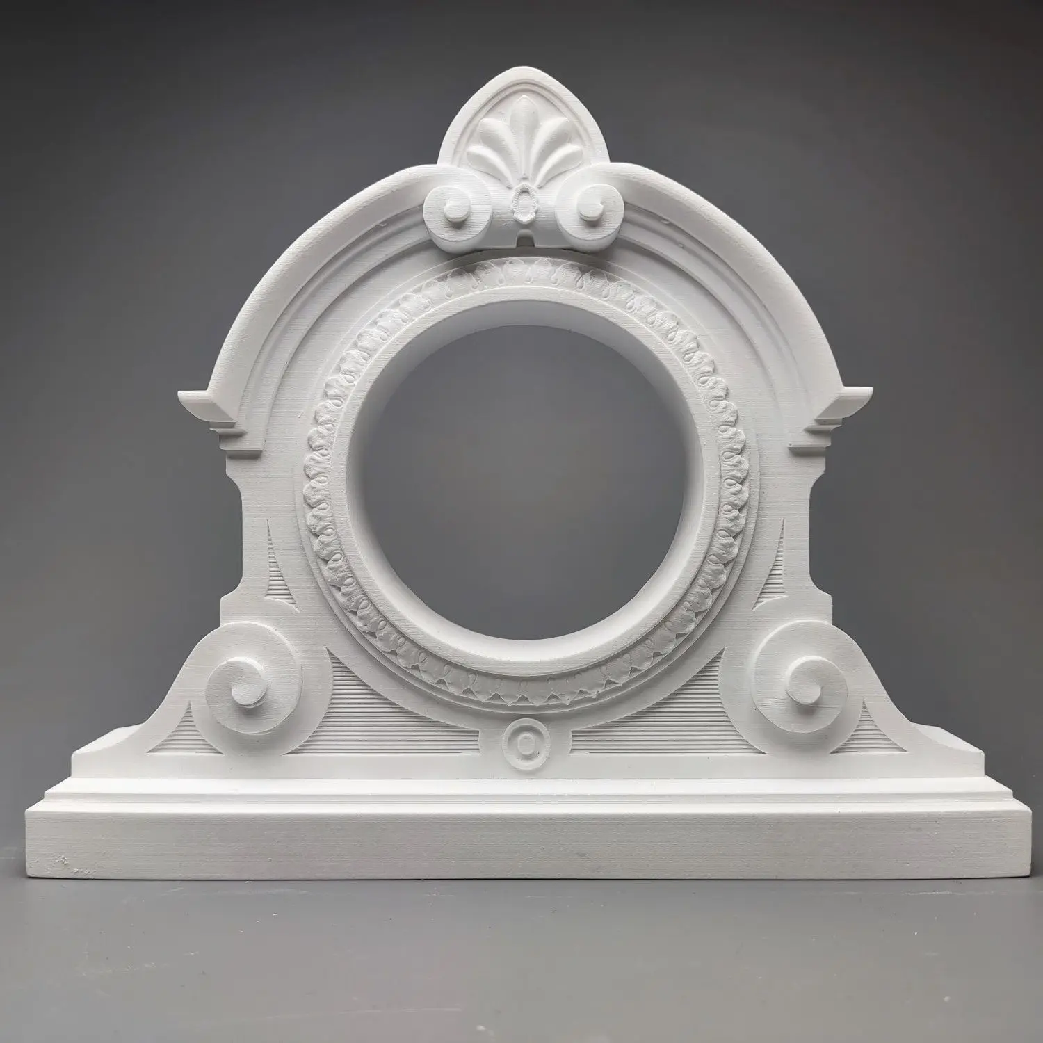 Rococo Style Round Window Scenery Structure Architectural Ornaments Plaster Statue Art Sketch Sculpture Decorative Art Model