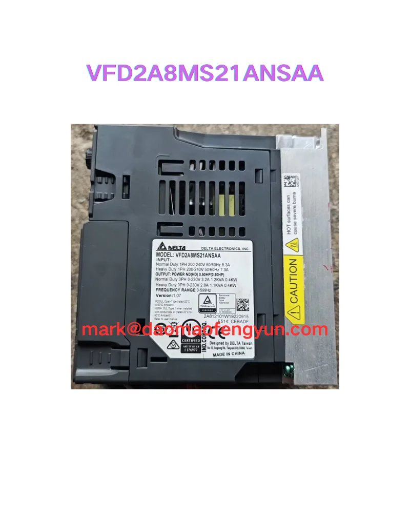 

VFD2A8MS21ANSAA Used ms300 series 220v 0. 4kw test ok
