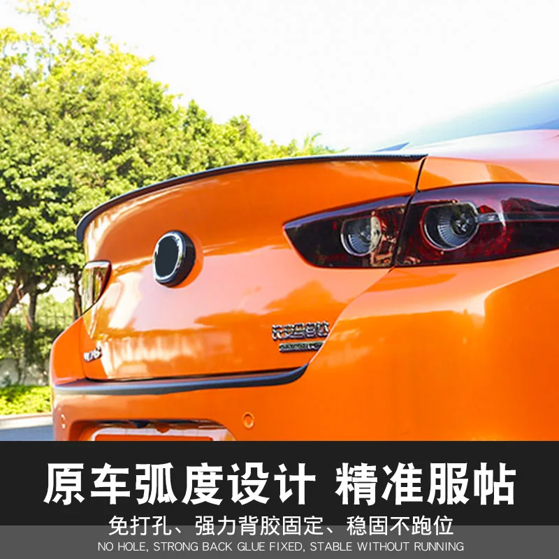 Auto Spoiler Accessories For Mazda 3 Sedan/2019-2022 CAR Trunk Small Tail Wing Decorative Automobile Styling Body Kit