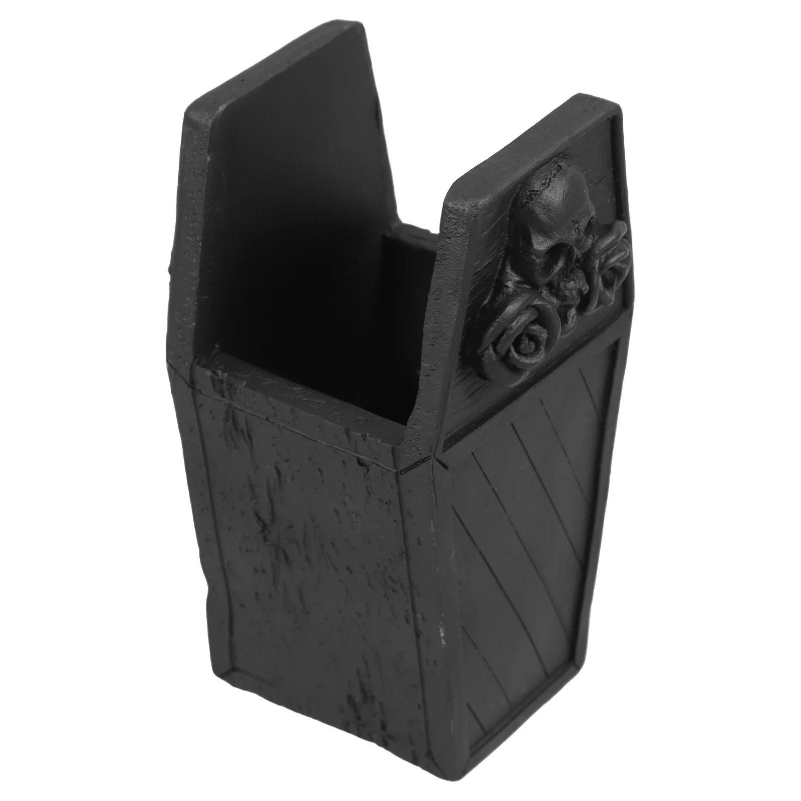 

Skull Pen Holder Coffin Makeup Brush Holder Organizer Desk Accessories Desktop Storage Container Makeup Brush Supply Halloween
