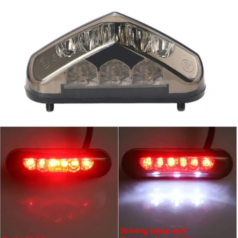 Mini Motorcycle LED Tail License Light 12V Rear Brake Lamp For Pit Dirt Bike ATV Chopper Scooter Cruiser Number Plate Taillight - view 2