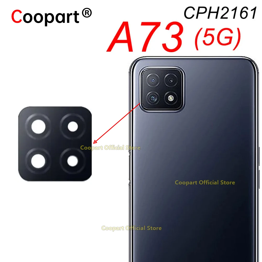 

New Coopart стеклянная линза задней камеры для OPPO A73 5G, замена с клейкой наклейкой CPH2161