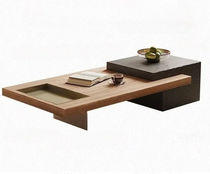 

Травертиновый журнальный столик, свет, роскошная атмосфера, ретро-стиль, высокий смысл, гостиная, диван, шкафчик, чайный столик из каменной плиты, встроенный