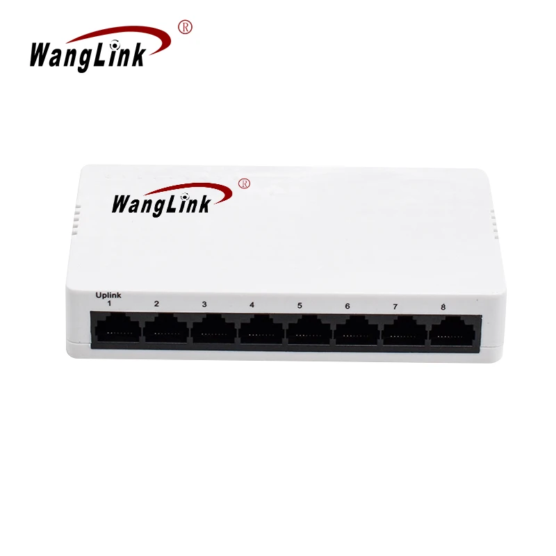 Wanglink-conmutador de red de concentrador no gestionado, 10/100M, trillón de 8 puertos Ethernet, carcasa de plástico