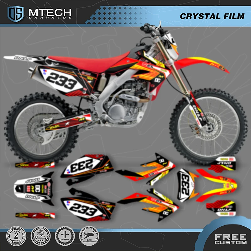 

Графические фоны DSMTECH, наборы наклеек для Honda CRF250X 2004 2005 2006 2007 CRF 250X 2008 2009 2010-2012 004