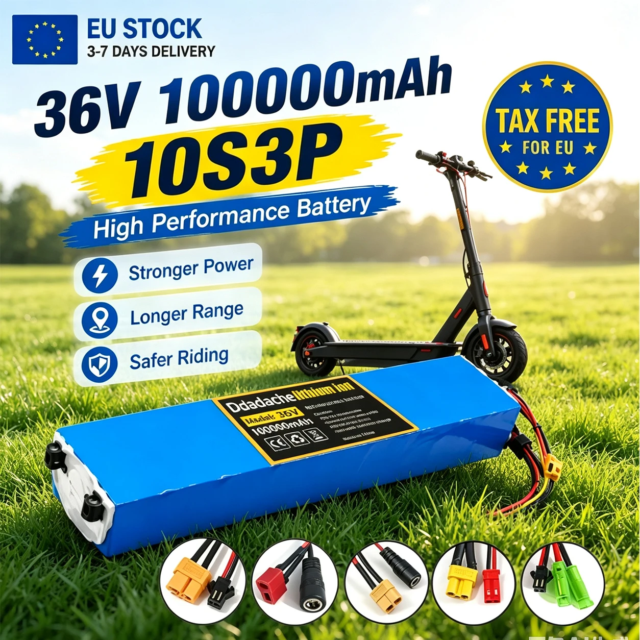 36V 100.000mAh 18650 Lithium-Ionen-Akku, 10S3P, 36V Ersatzakku für den Elektroroller M365