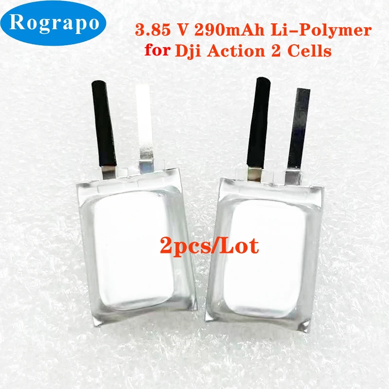 خلية بطارية الكاميرا ل DJI Action 2 ، Action2 لتقوم بها بنفسك لحام تثبيت ، استبدال جديد ، 3.8 فولت ، 290mAh ، 2 قطعة لكل مجموعة