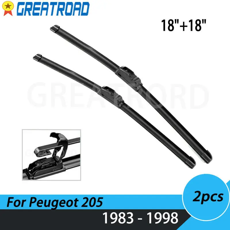 Wiper LHD Front Wiper Blades For Peugeot 205 1983 - 1998 Windshield Windscreen Front Window 18