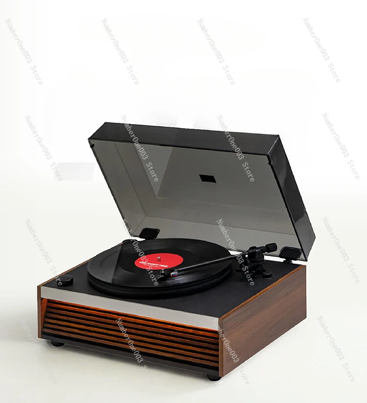 vinyl record player bluetooth speaker, retro phonograph, living room, birthday gift, ornament.