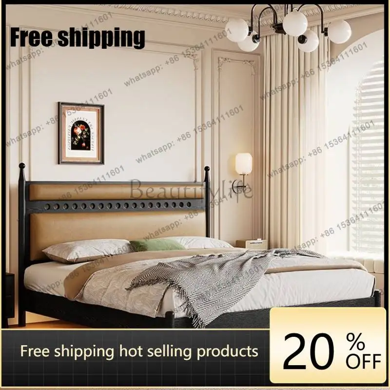 LJY Cheap Australia Double Bed Soft European Decor Wooden Japanese Double Bed Luxury Modern Storage Cama Queen Bedrooms Furnitur