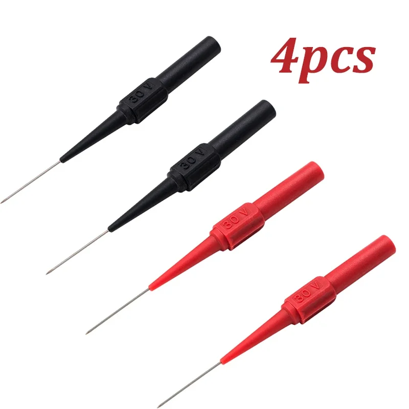 10 Stuks 30V Diagnostic Tools Multimeter Test Lead Extension Terug Piercing Naald Tip Sondes Auto Automotive Test Probe Kit 0.7MM