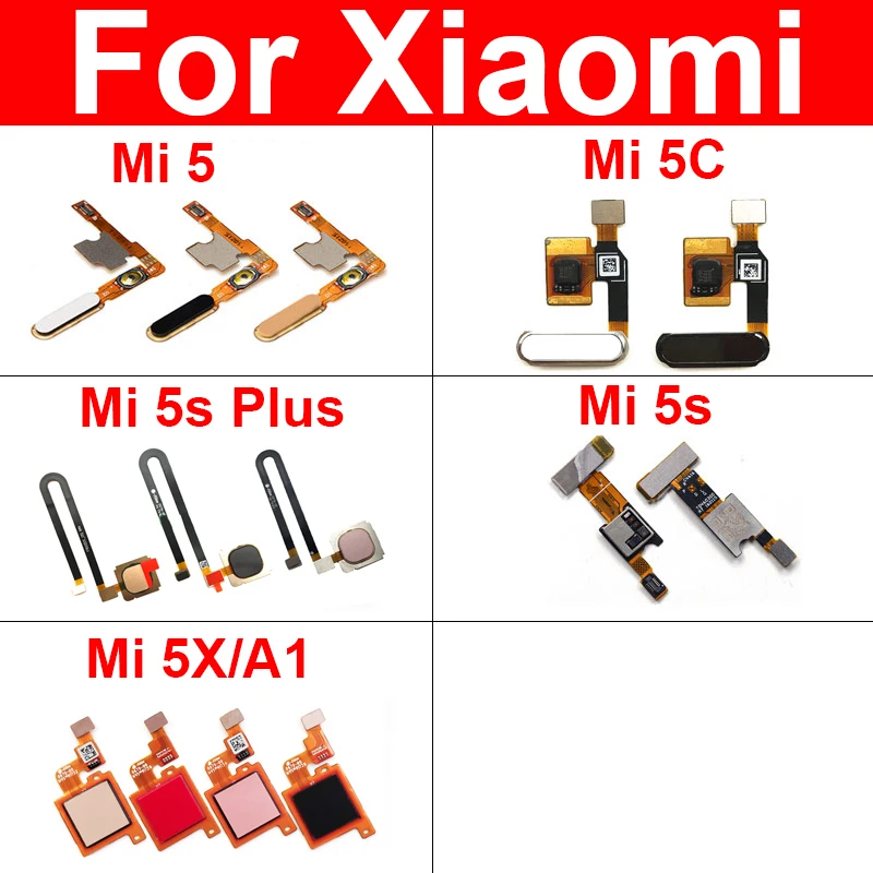 

Home Button Flex Cable For Xiaomi Mi 5 5c 5s 5X A1 Plus Menu Key Fingerprint Recognition Sensor Flex Cable Replacement Parts