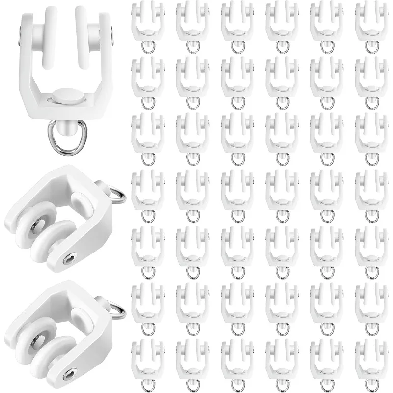 Curtain Track Rollers Ceiling Curtain Track Hooks Flexible Bendable Clips Drapery Rail Gliders with Hooks for Shower Window