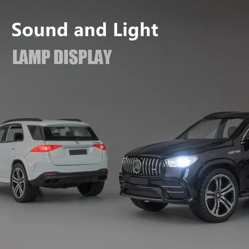 1:32 Benz GLE 63S SUV Alloy Car Model Diecast Metal Toy Off-road Vehicles Car Model Simulation Sound Light Collection Childrens