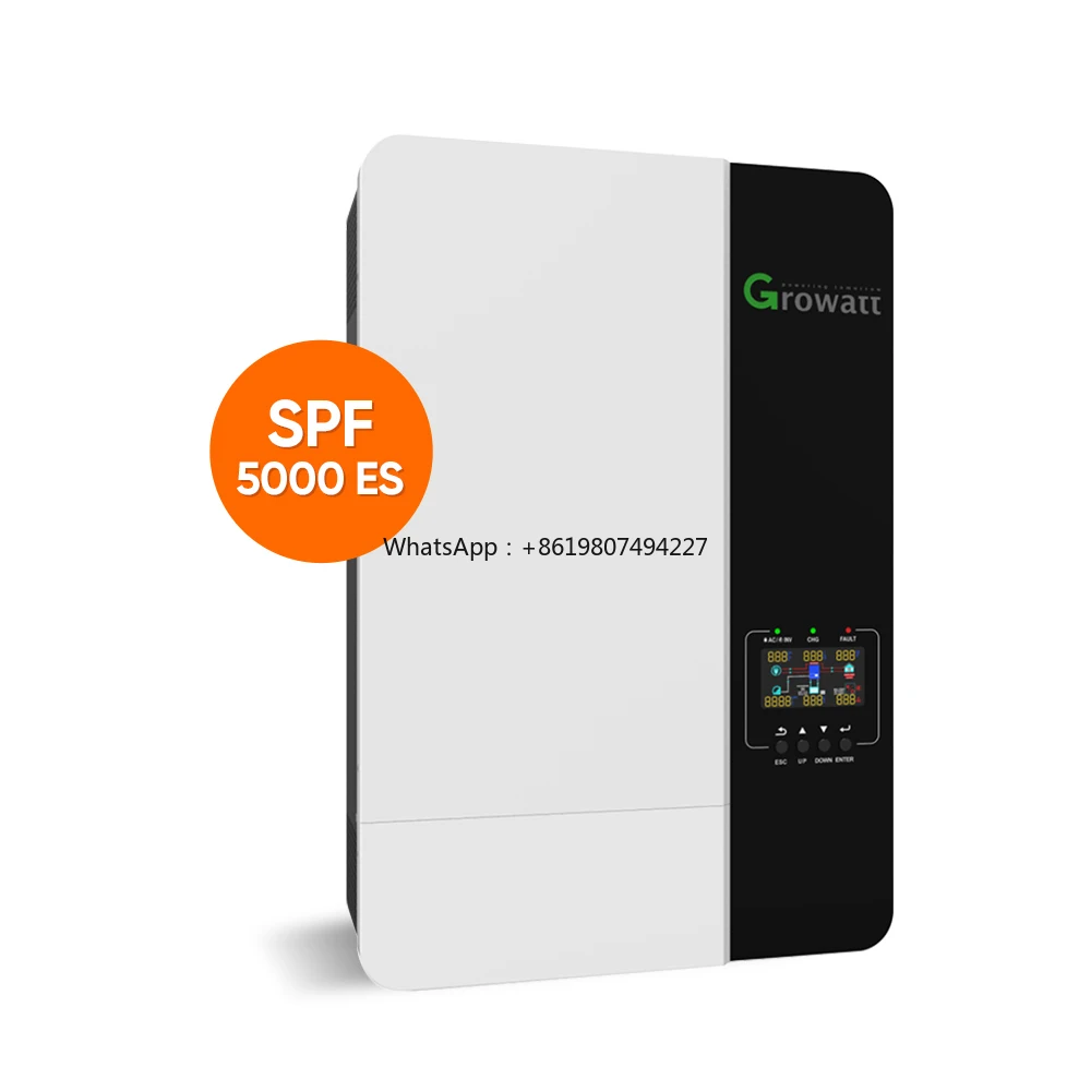 

Growatt Pure Sine Wave Off-grid Solar Inverter 5Kw 8Kw 10Kw SPF 3500~5000 ES Single-phase 230VAC 48VDC 50/60Hz for Home Use