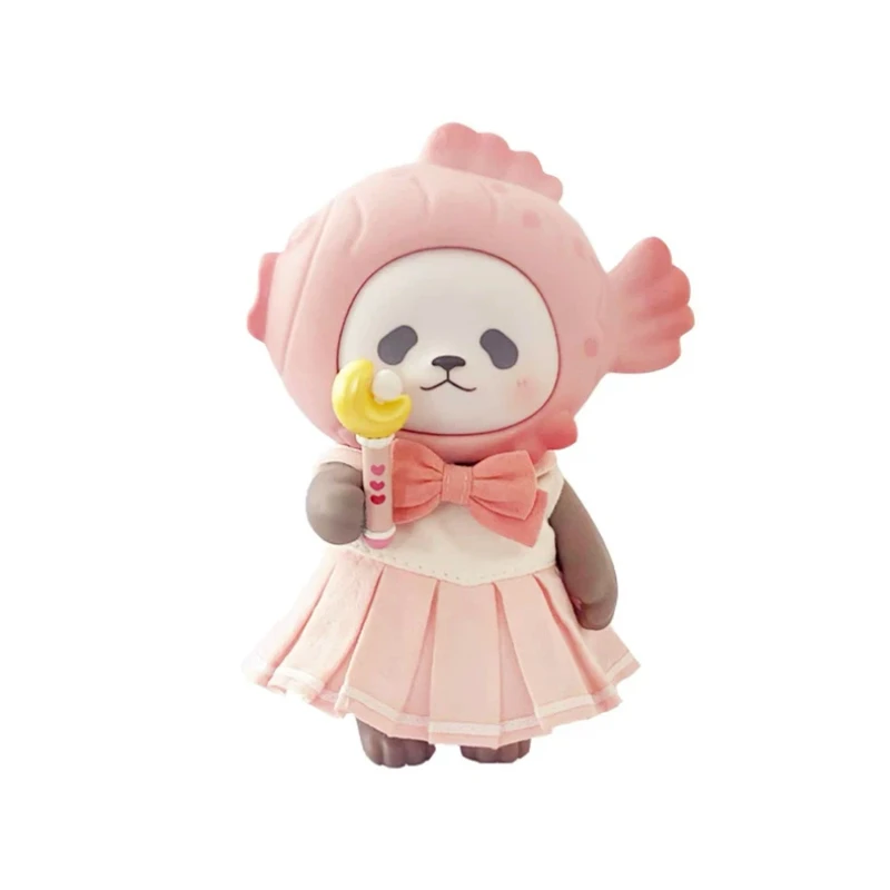 Kawai Urso Figura Toy, Planeta Urso PanPan PanPan Rosa Taiyaki Panda Urso, Corpo Móvel Boneca Animal, Amigo Parceiro Decoração, Tamanho Extra