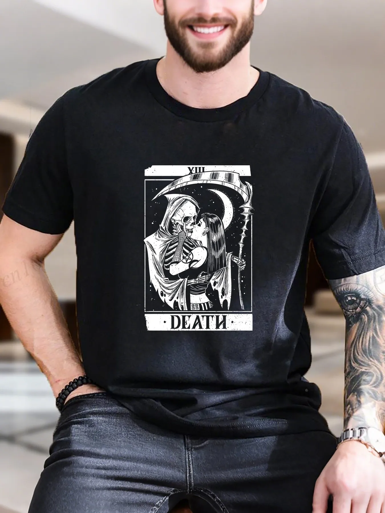 

Men's Surfing Print Cotton T-Shirt - Breathable Beach Style Tee with Comfort Fit, Trendy Short Sleeve Top for Summer Casual Wear