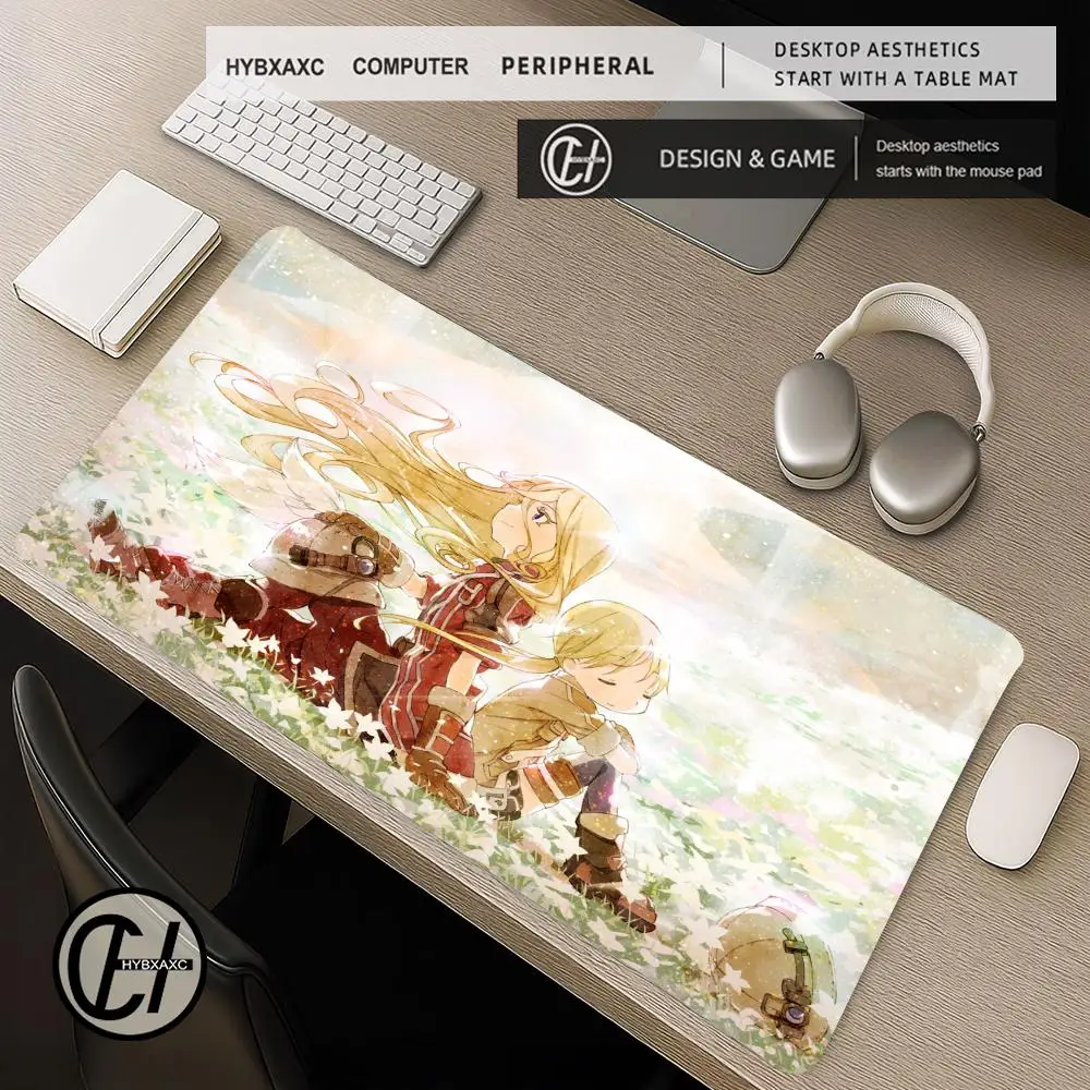 Made in Abyss Mouse Pad PC Gamer Large Lock Edge Soft Gaming Mousepad 900X400MM Non-slip Rubber