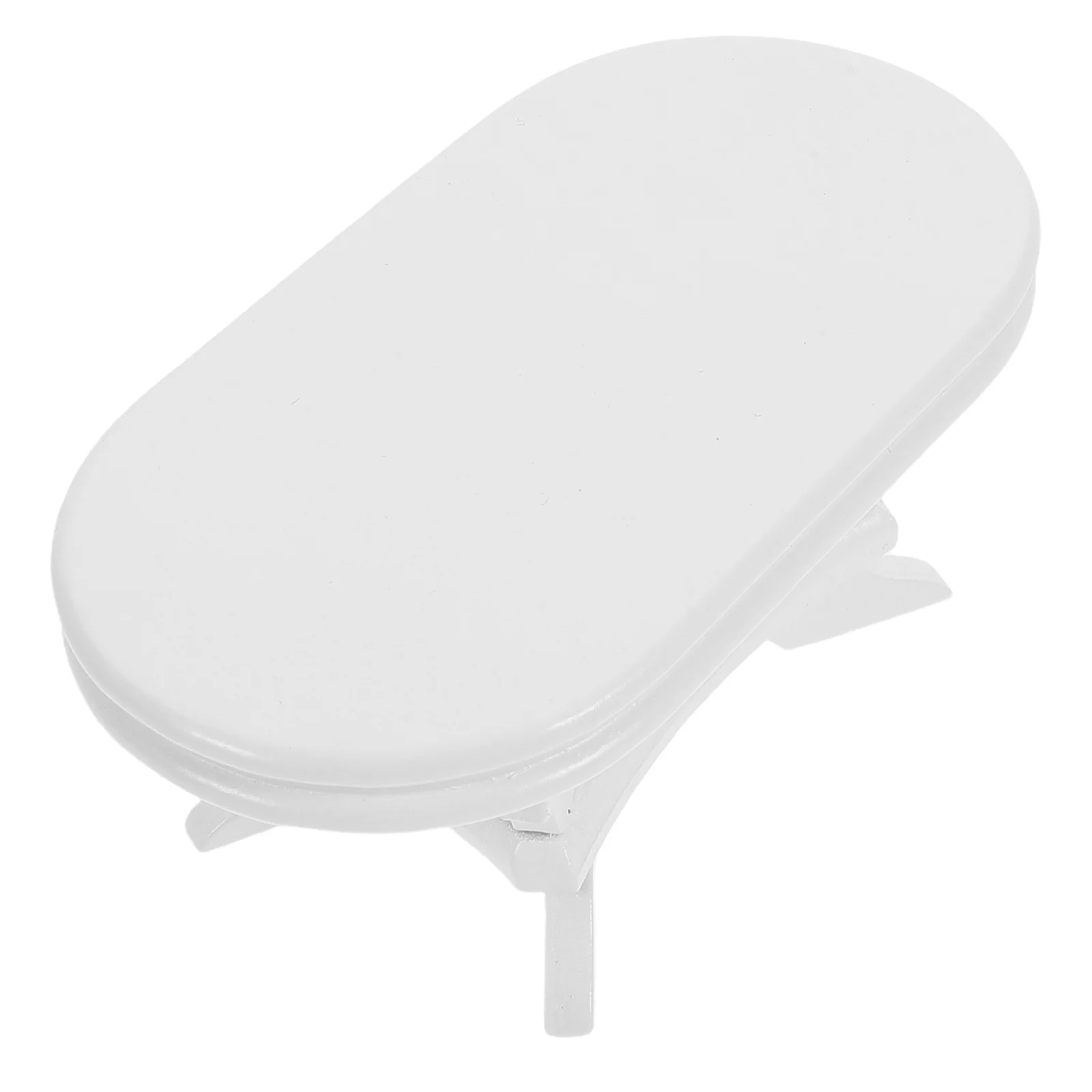 

Elegant Miniature Dollhouse Table White Oval Side Coffee Table 1:12 Scale Kids Pretend Play Furniture Living Room Scene