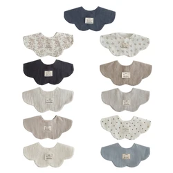 Baby's Soft Burp Gauze Bibs, Bandana absorvente, Drool Bibs, Pétala, Cute Gauze Cloth, Meninos e meninas, 360 ° Girar