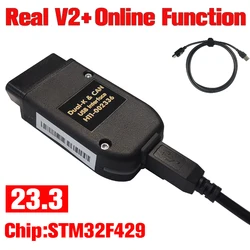 Hex-V2 VAG COM 23.3.1 Unlimited VINs Security Access OBD2 Scanner STM32F429 Online Function USB Interface for VW AUDI Skoda Seat