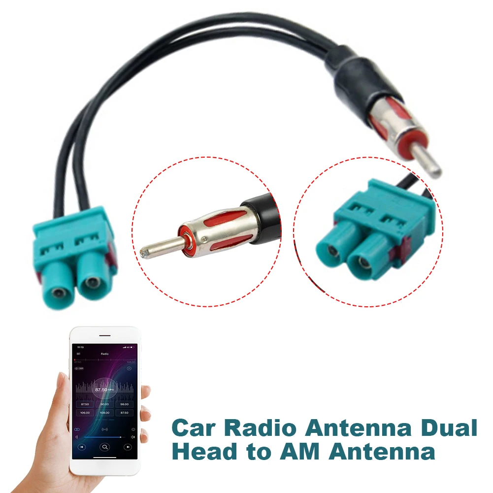 Radio Audio Cable Adaptor Antenna Audio Cable Male Double Fakra - Din Male Aerial For BMW/Ford/Volkswagen Car Electronics