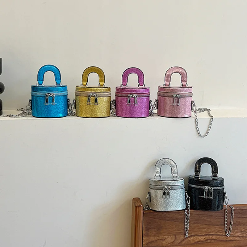 Nieuwe Jongens En Meisjes Handtas Modieuze Kinderen Emmer Tas Kleine En Mini Kinderen Één Schouder Crossbody Tas