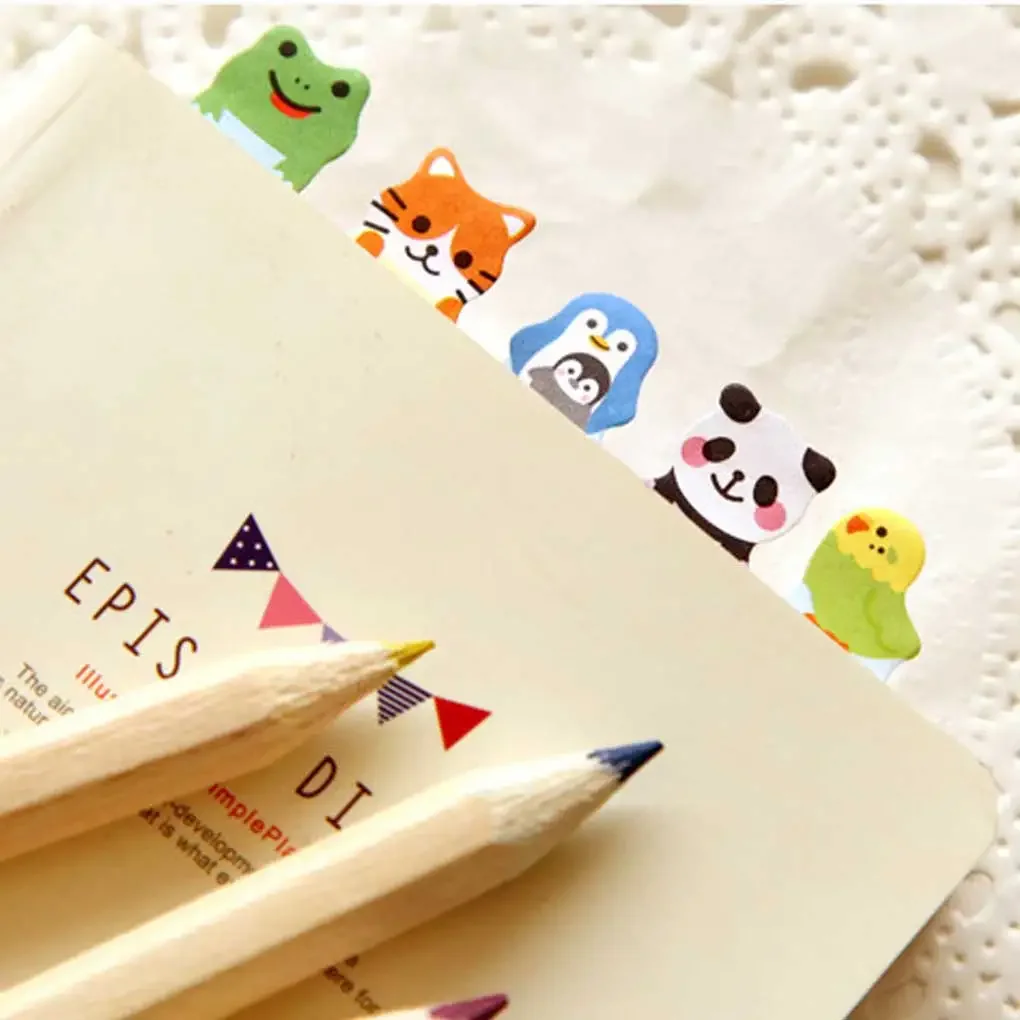 1 Pcs Korea Stationery Mini Memo Pad Kawaii Cartoon Animal Memo Sheets Sticky Notes Planner Stickers School Office Supplies