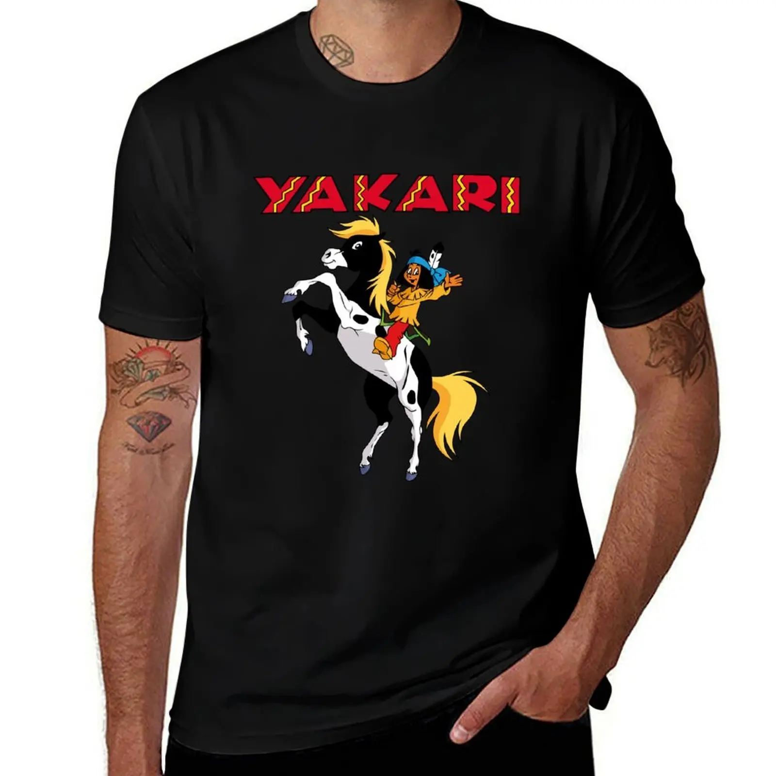 

yakari advanture funny tee T-Shirt man t shirt cotton t shirts cotton 100% T-Shirt