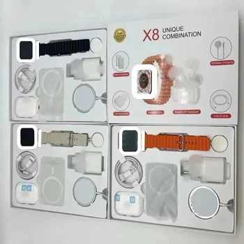 스마트 워치 무선 보조배터리 블루투스 이어폰 충전 플러그 세트, X8, X9, X10