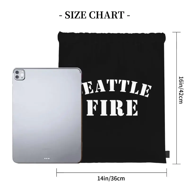 Tv Series Seattle Fire Department Firefighter Station 19 P-435 Drawstring Bags Gym Bag Swimming Art Print