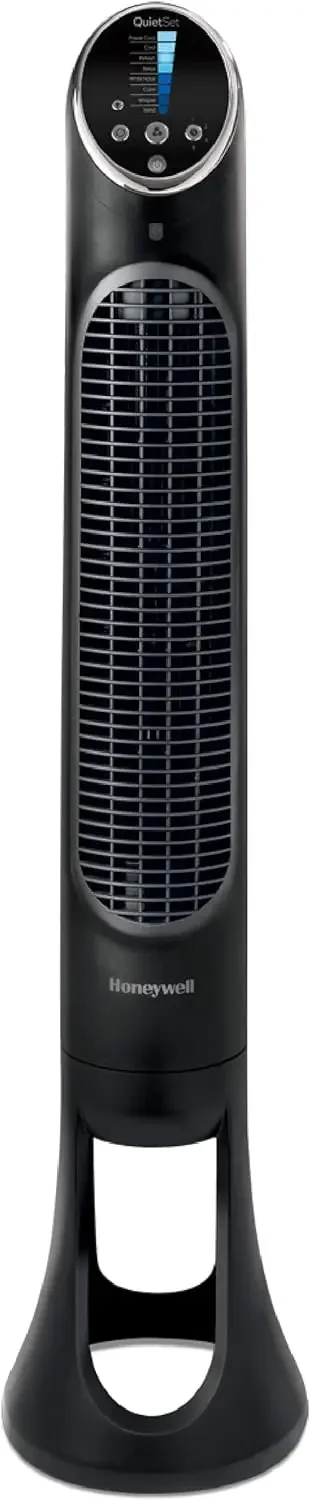 

Black QuietSet HYF290B Whole Room Tower Fan with Powerful Cooling, Remote Control and Adjustable Settings for Bedroom, Office, L