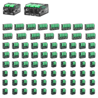 HLZS-24-12 AWG Quick Electrical Wire Splice Connectors, 75PCS Lever Wire Connectors Push-In, 2/3/5 Conductor Combination Kit
