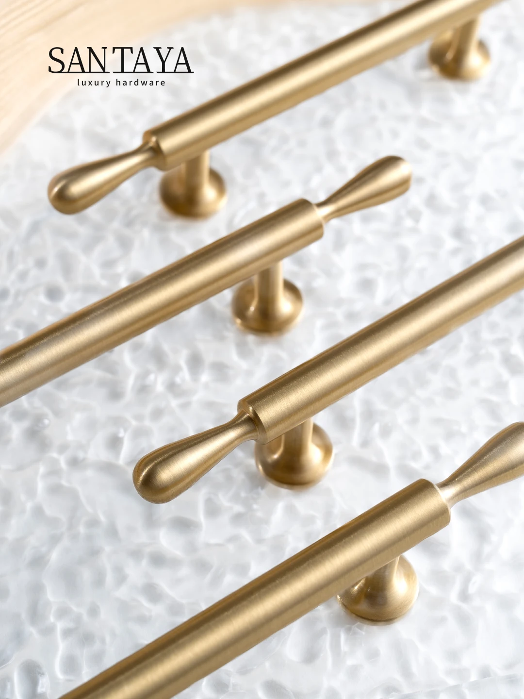 Solid Brass European Luxury Water Droplets Style Furniture Handle Cabinet Knobs T-bars 96/128 Hole Distance Drawer Cabinet