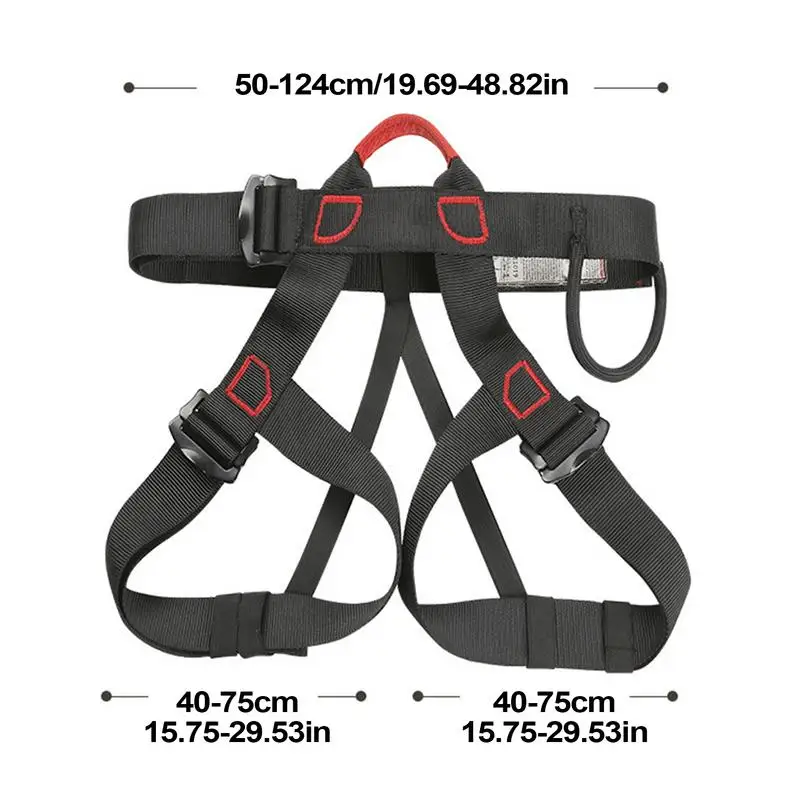 安全ハーネス クライミングベルト 軽量 調節可能な安全ベルト プロフェッショナル クライミングギア ラペリングハーネス 多機能