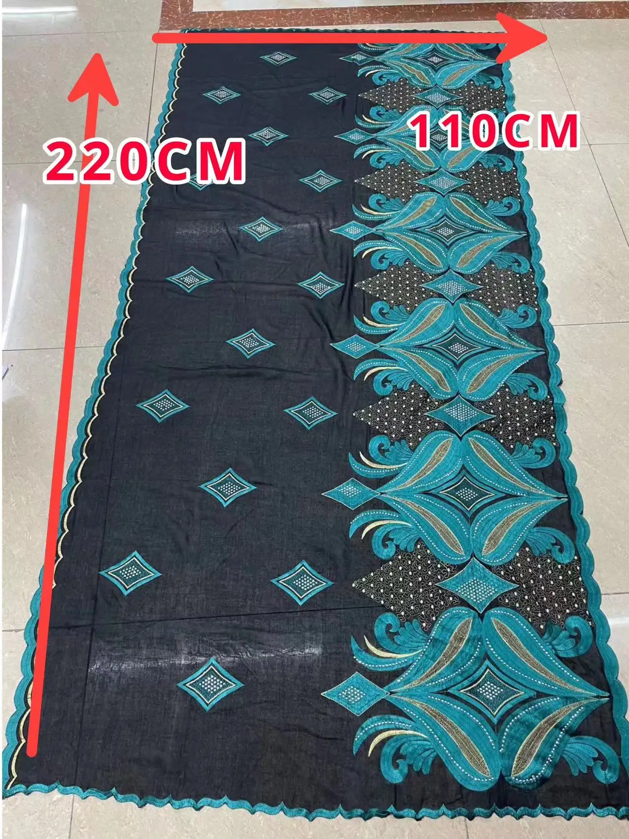 2024 New Dubai Scarf For Muslim Women African Big Cotton Hijab Islam Hijab Pashmina Turban Headscarf Embroidery Shawls