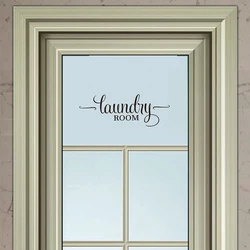 1pc elf-adhesive Laundry Room Stickers Door DIY Stickers Vinyl Stickers Home Decor Wall Stickers door decor wall decals
