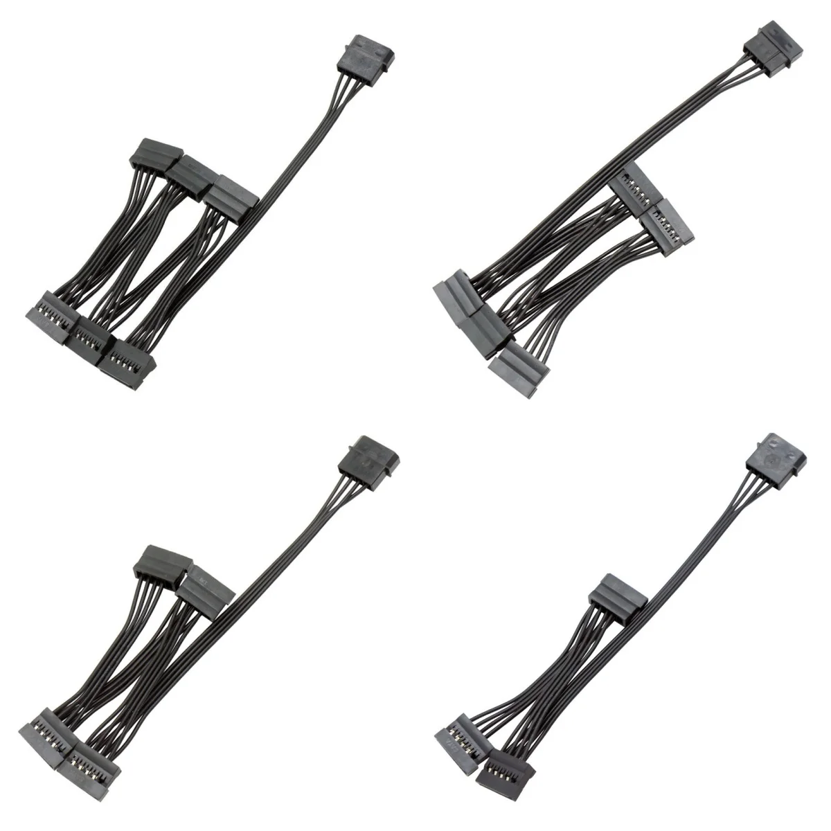 4Pin Hard Drive Power Cable 1 Male To 3/4/5/6 Female Splitter Adapter SATA Power Hard Disk Extension for DIY PC Sever