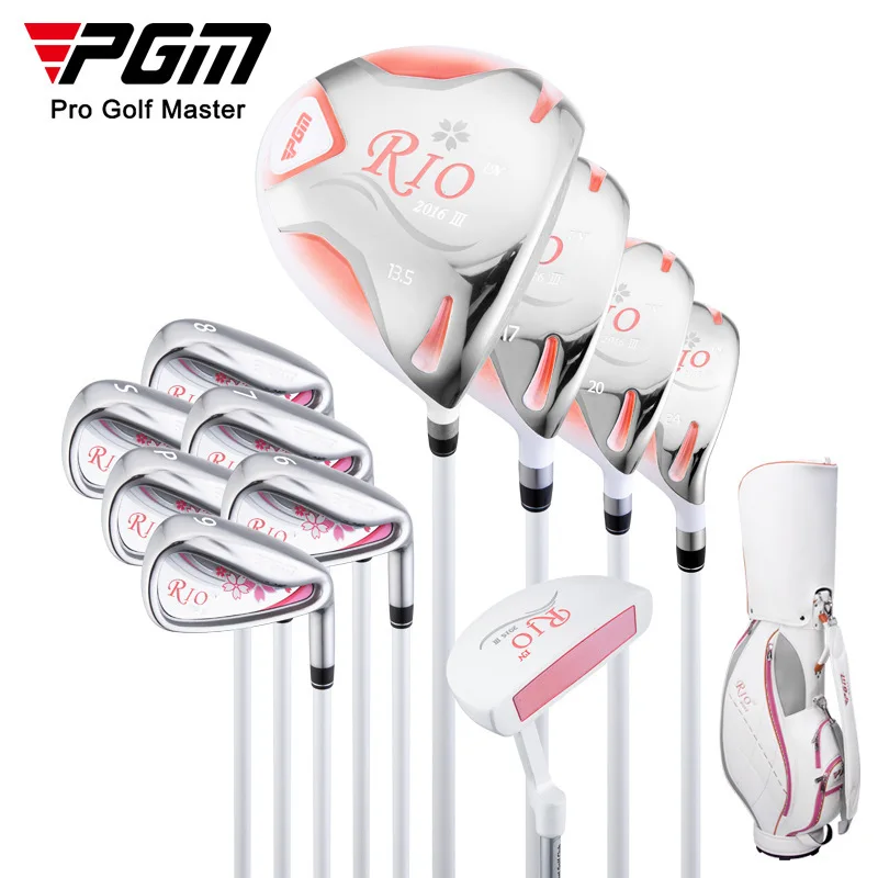 

PGM RIO III Women Golf Club Set with Bag Carbon Stainless Steel Iron Wood Driver Beginner Training LTG038