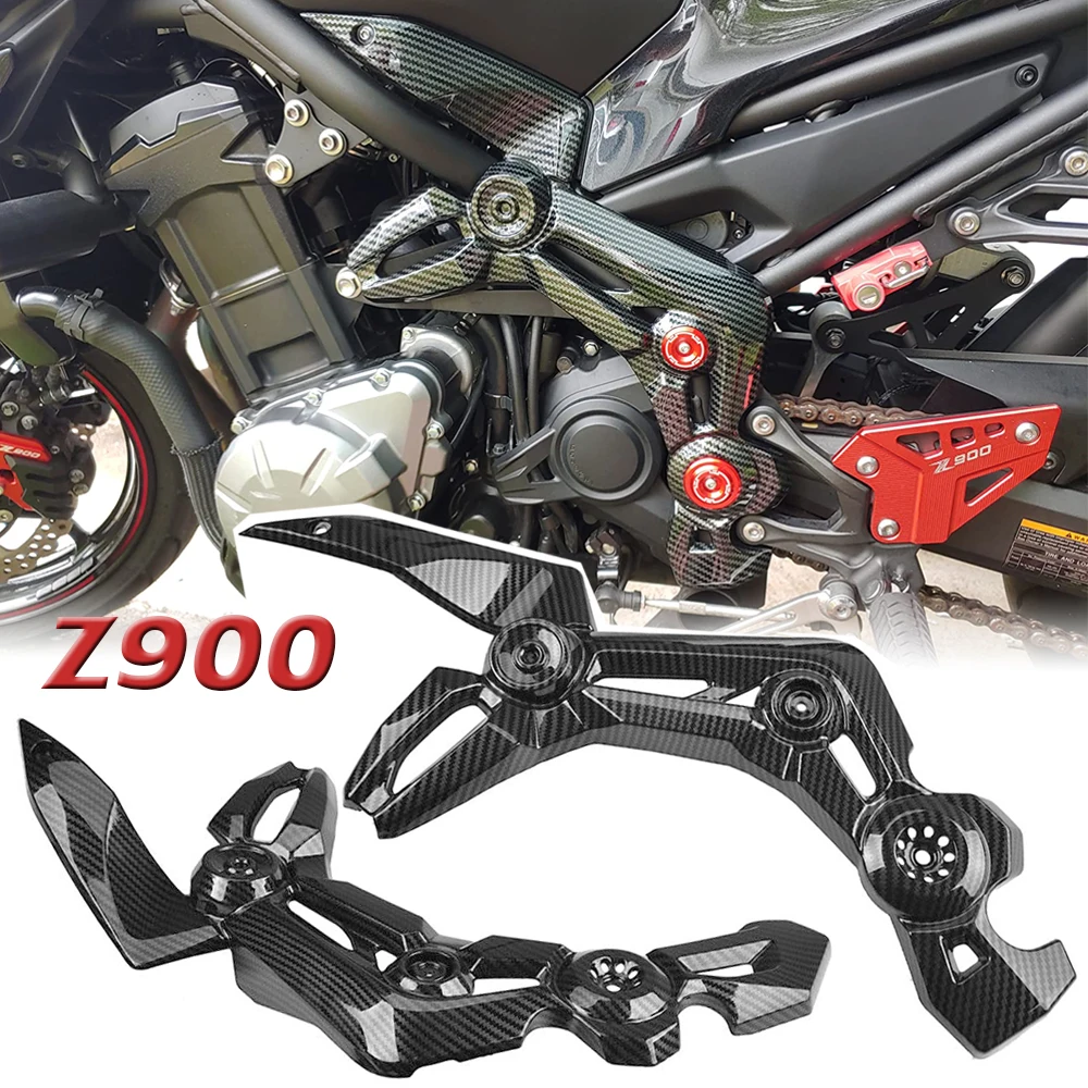 

for Kawasaki Z900 Side Panel Cover Frame Trim Body Fairing Cowl Injection Motorcycle Accessories Z 900 2017 18 2019 Carbon Fiber