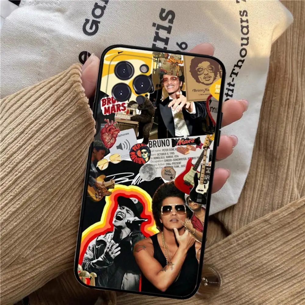 B-bruno Mars Singer Phone Case For iPhone 15 14 11 12 13 Mini Pro XS Max Cover 6 7 8 Plus X XR SE 2020 Funda Shell